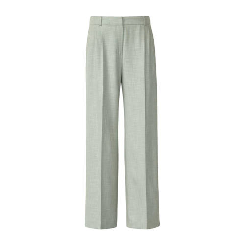 comma straight regular waist pantalon grijsgroen afbeelding