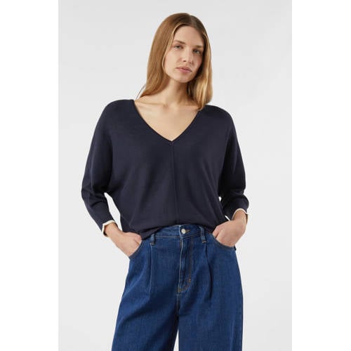 comma pullover donkerblauw afbeelding