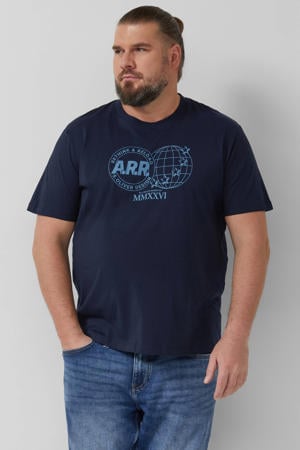 regular T-shirt Plus Size donkerblauw