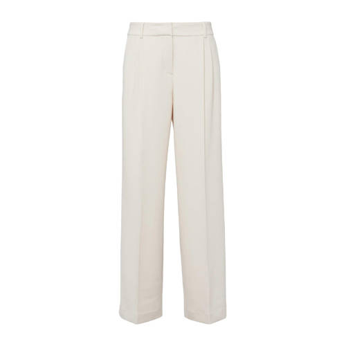 comma straight high waist broek beige afbeelding