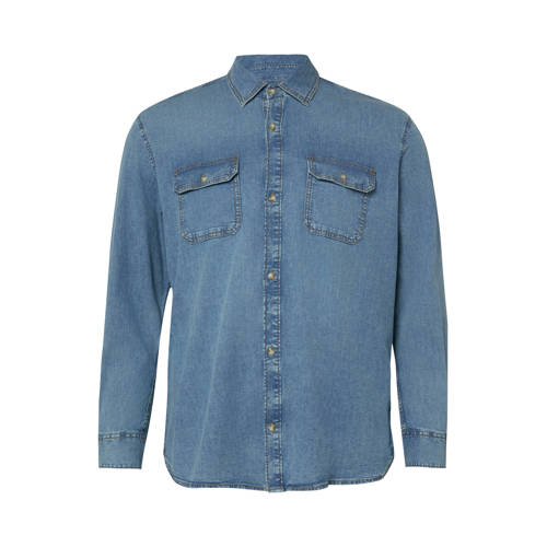 s.Oliver Big Size regular casual overhemd blauw afbeelding