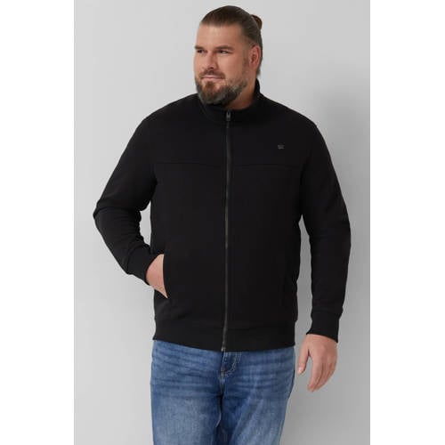 s.Oliver Big Size sweatvest zwart afbeelding