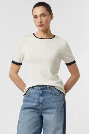 T-shirt ecru fijn gebreid