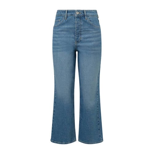 comma wide leg jeans medium blue denim afbeelding