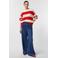 comma wide leg jeans medium blue denim