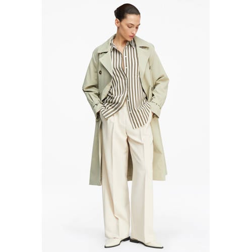 comma gestreepte blouse bruin afbeelding