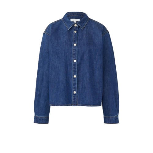 comma denim blouse dark blue denim afbeelding