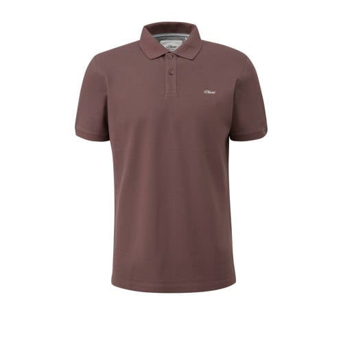s.Oliver Big Size regular polo donkerbruin afbeelding