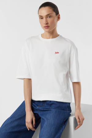 T-shirt met backprint wit