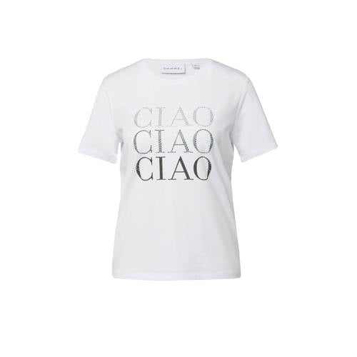 comma T-shirt wit afbeelding