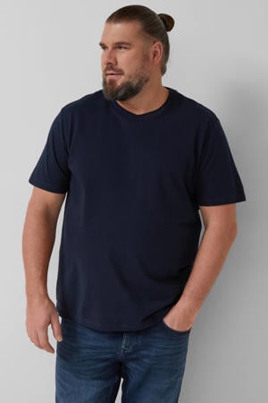 regular T-shirt donkerblauw