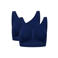 Bamboo Basics Nova niet-voorgevormde bamboe bh's zonder beugel - donkerblauw (set van 2)