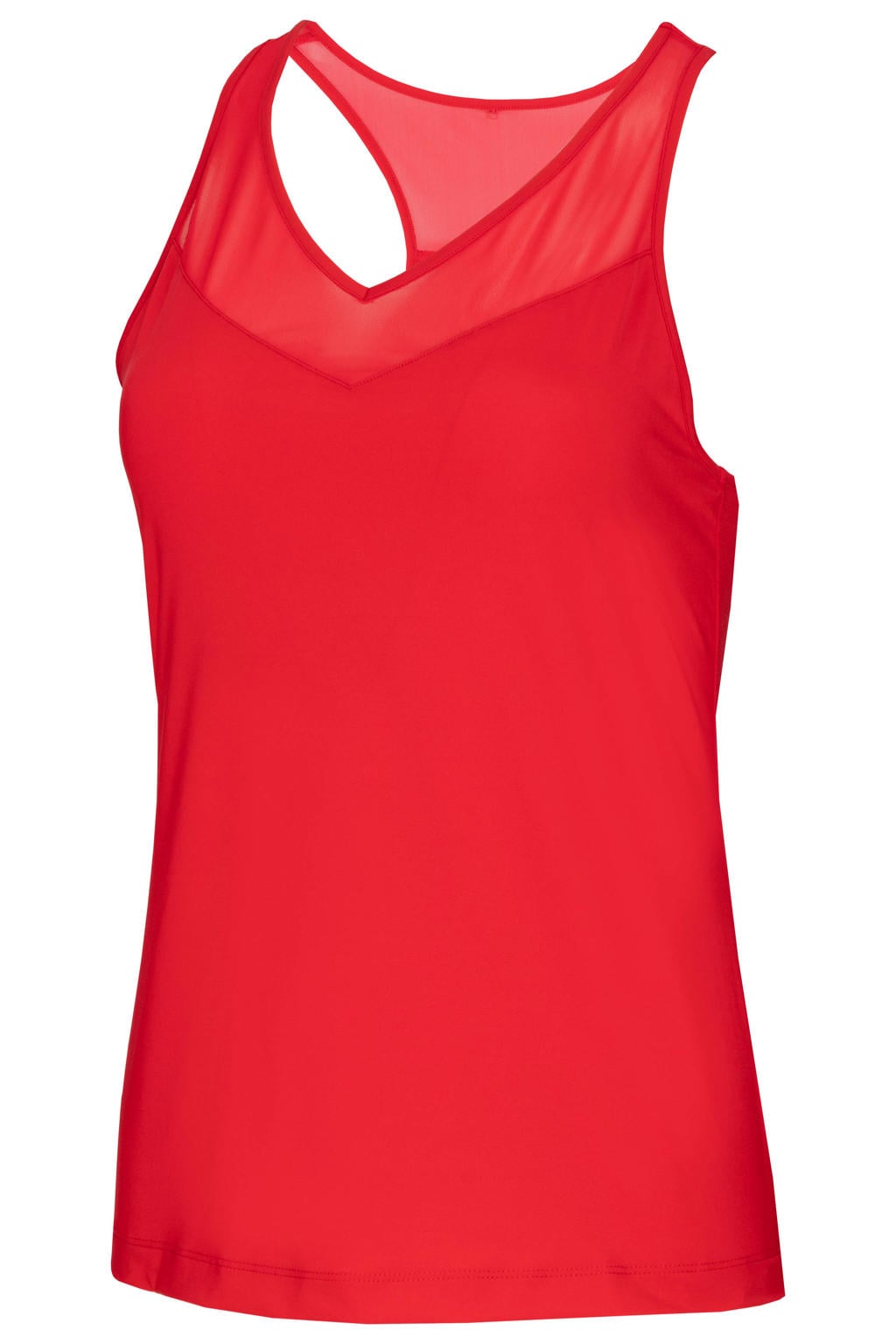 Rode dames Fila sporttop Angelika van polyester met V-hals