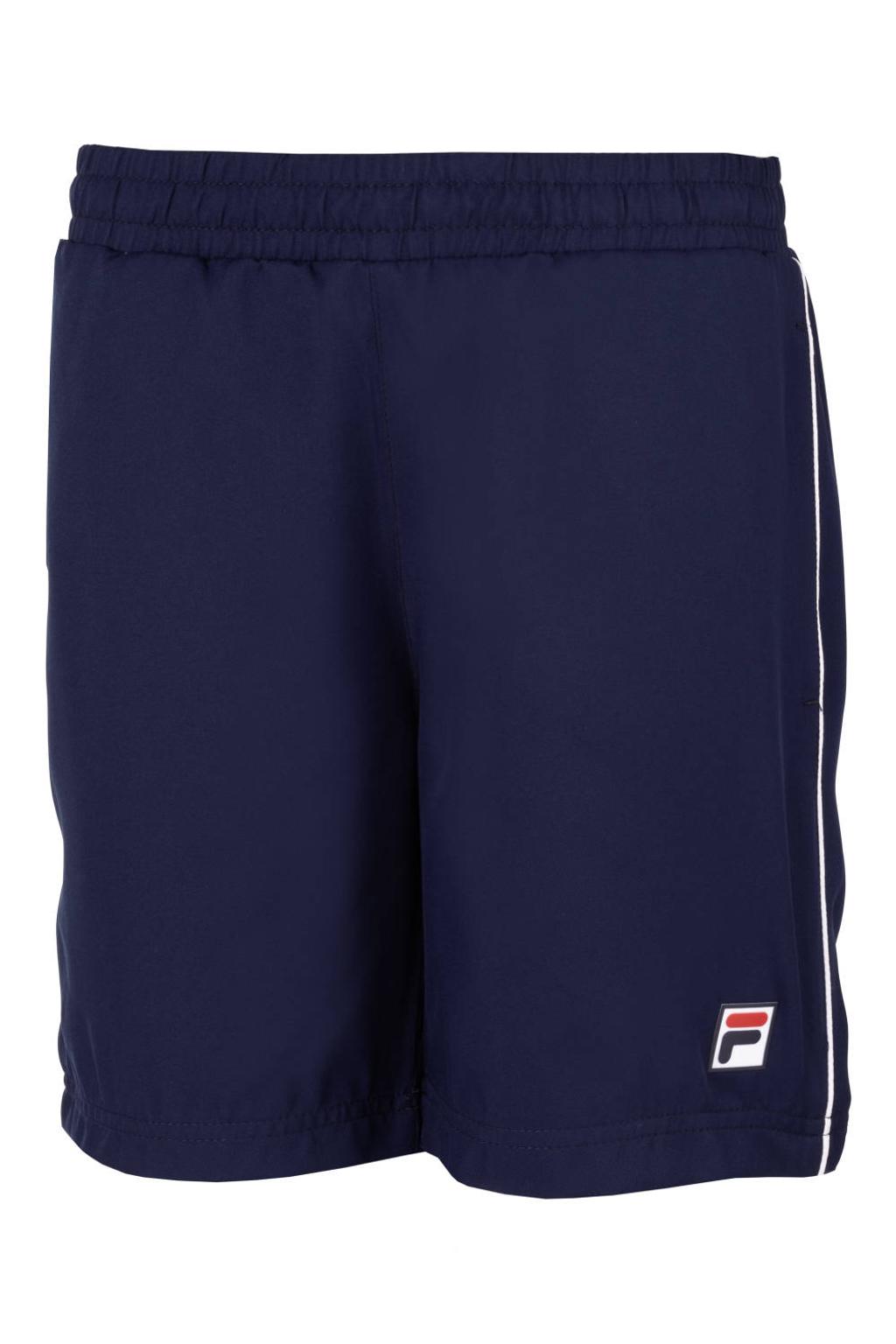 Donkerblauwe meisjes Fila sportshort Leon van polyester