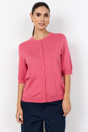 gebreid vest roze