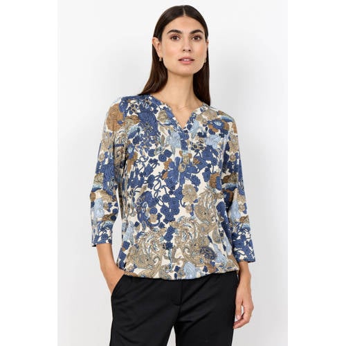 Soyaconcept gebloemde top blauw afbeelding