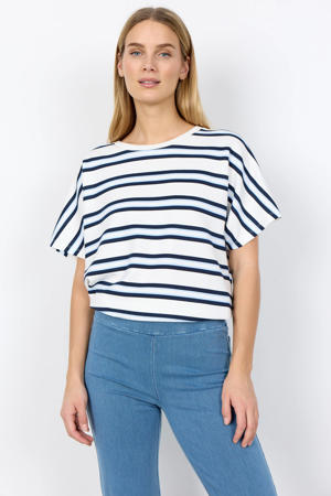 gestreepte top donkerblauw