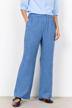 straight regular waist broek blauw