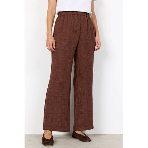 Soyaconcept straight regular waist broek bruin afbeelding