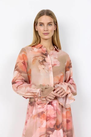 gebloemde blouse roze