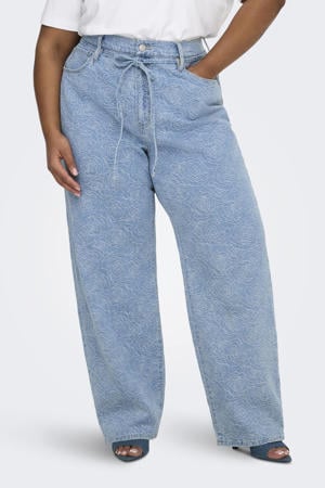 Cargianna Mw Straight Flower Dnm Bj straight leg jeans light blue denim