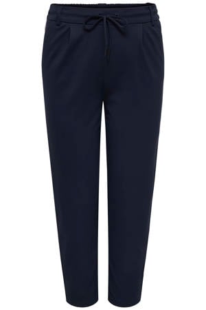 slim regular waist casual broek donkerblauw