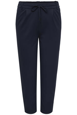 slim regular waist casual broek donkerblauw