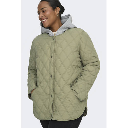 ONLY CARMAKOMA tussenjas quilted groen afbeelding