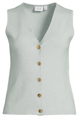 gilet mintgroen gebreid