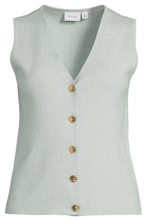 gilet mintgroen gebreid