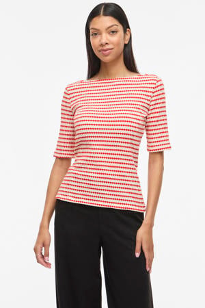 gestreepte top rood