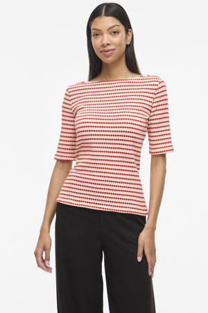 gestreepte top rood