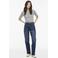 VILA gestreepte top marineblauw