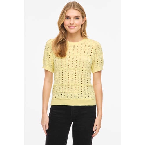 VILA top lichtgeel gebreid afbeelding
