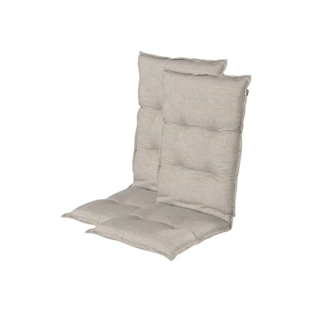 Hartman tuinkussen hoge rug Bahama - Silver (123x50x10 cm) (set van 2)