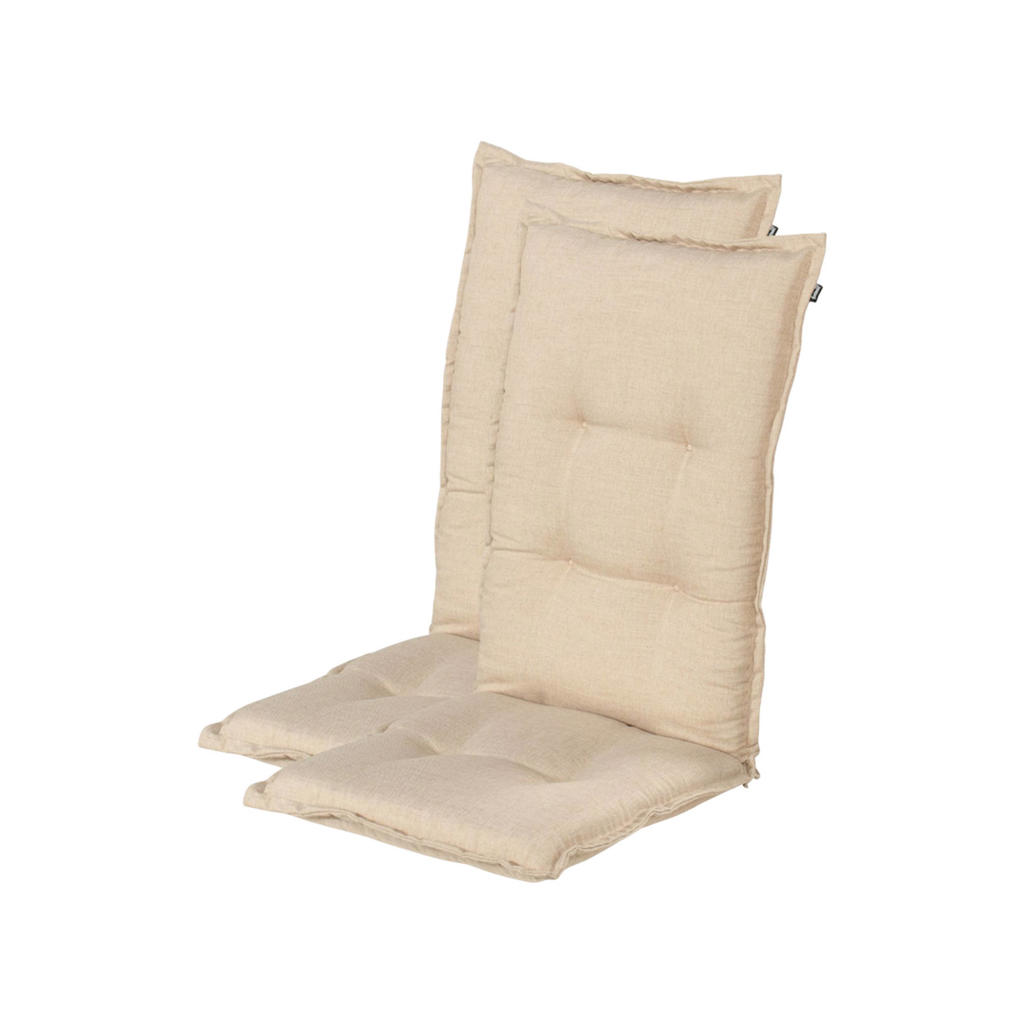 Hartman tuinkussen hoge rug Bahama - Beige (123x50x10 cm) (set van 2)