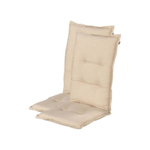 Hartman tuinkussen hoge rug Bahama Beige (123x50x10 cm) (set van 2)