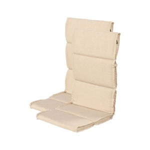 tuinkussen hoge rug Bahama - Beige (123x50x5 cm) (set van 2)