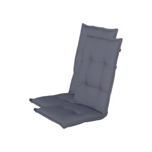 tuinkussen hoge rug Cuba - Graphite Blue (123x50x8 cm) (set van 2)