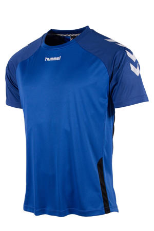 sportshirt blauw/zwart