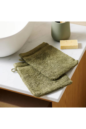 washand groen (set van 2) (15x20 cm)