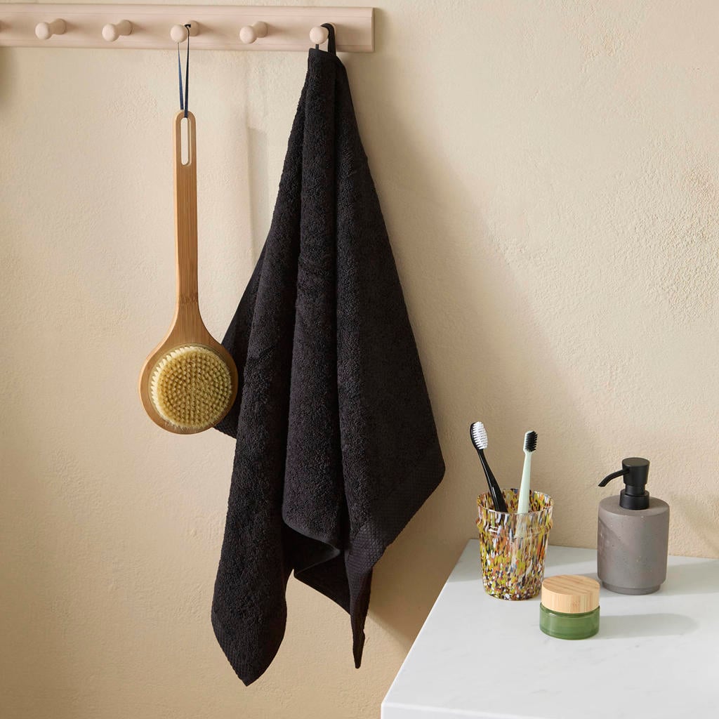 NOUS Living handdoek zwart (110x60 cm)