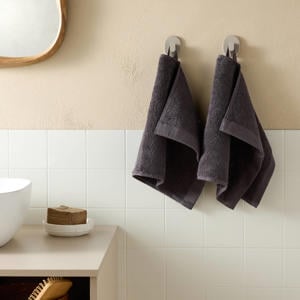 gastendoek antraciet (set van 2) (50x30 cm)