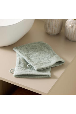 washand basic lichtgroen (set van 2) (15x20 cm)