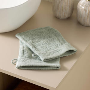 washand basic lichtgroen (set van 2) (15x20 cm)