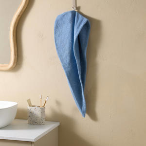 katoenen haarhanddoek blauw (68x26 cm)
