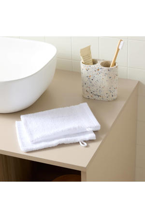 washand wit (set van 2) (15x20 cm)
