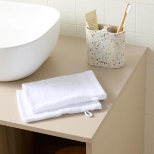 washand wit (set van 2) (15x20 cm)