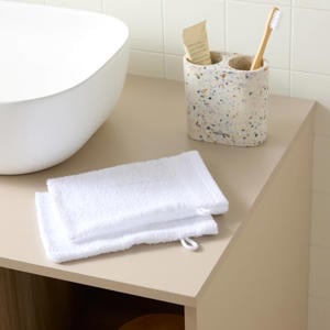 washand wit (set van 2) (15x20 cm)