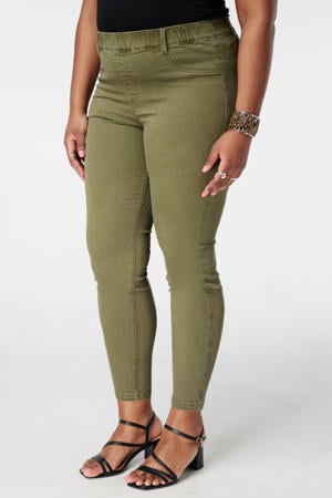 super skinny high waist broek groen